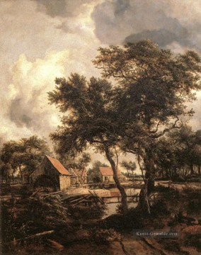 die Wassermühle 1660 Meindert Hobbema Ölgemälde
